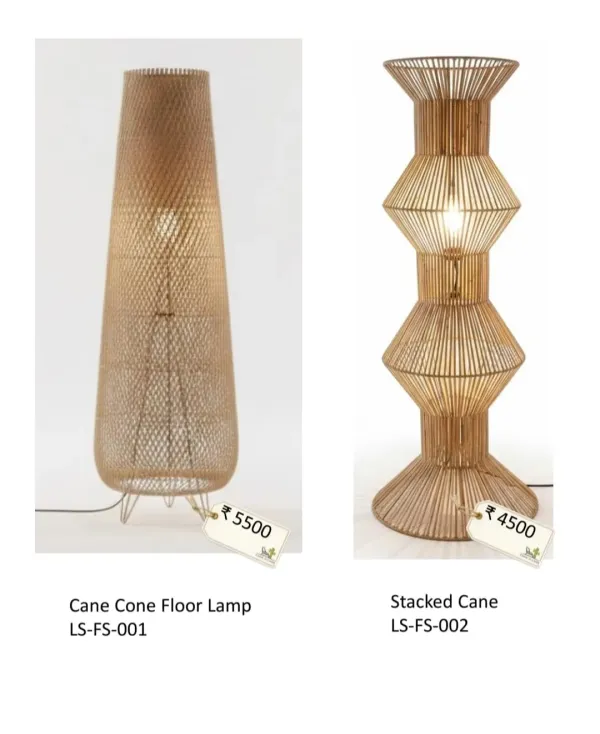 Cane Floor Lamp Collection - SLK Cane Furniture