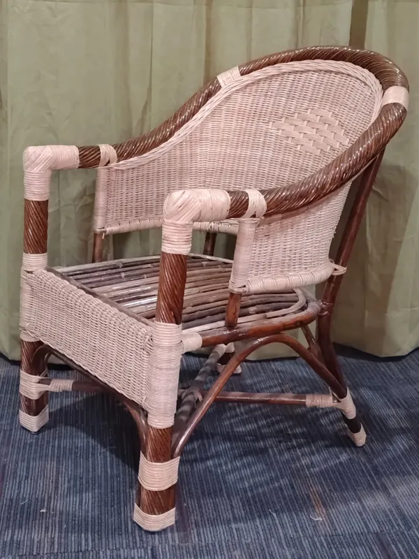 Dual Tone Cane Armchair - SLK Cane Furniture