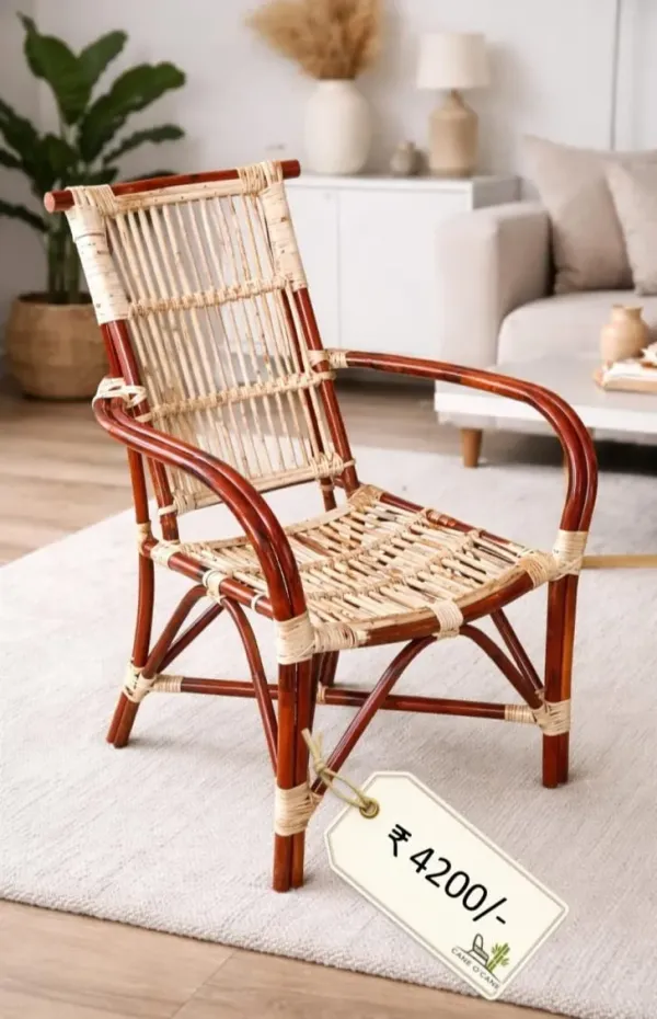 Dual Tone Cane Dining Chair - SLK Cane Furniture