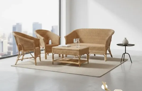Modern Weave Cane Sofa Set - SLK Cane Furniture