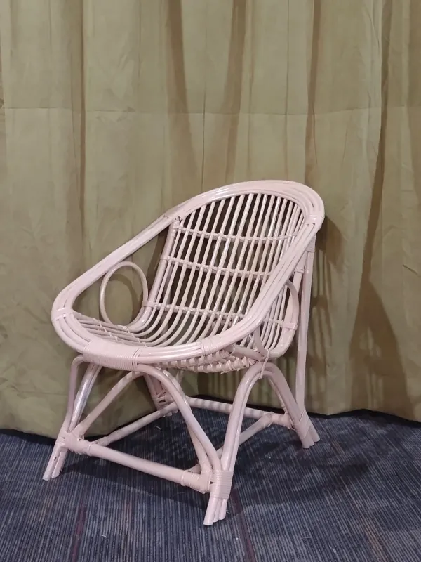 Pink Cane Accent Chair - SLK Cane Furniture